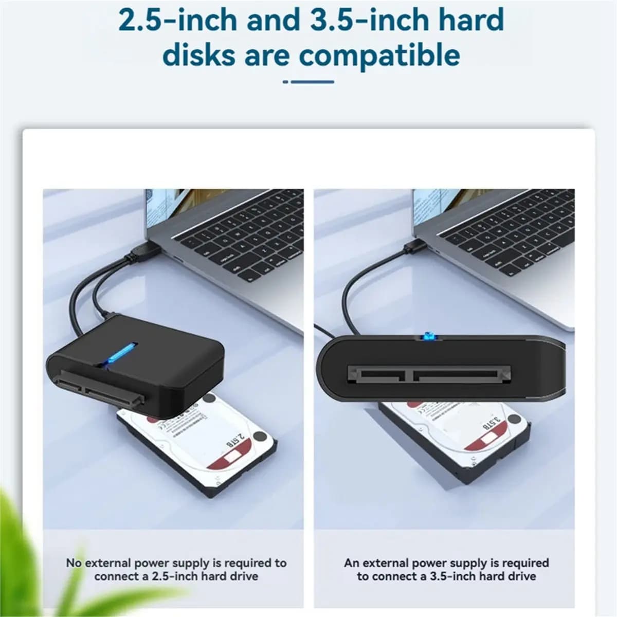 Cavo USB 3.0 a SATA OKgood, Convertitore per Disco Rigido SATA III, Cavo per Disco Rigido Esterno per SSD e HDD da 2.5" e 3.5"