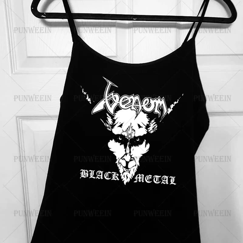 Goat Band Grunge Vintage Heavy metal Punk Gotico scuro chic senza maniche T-shirt per bambini Harajuku Emo Y2k anni '90 Streetwear club Canotte