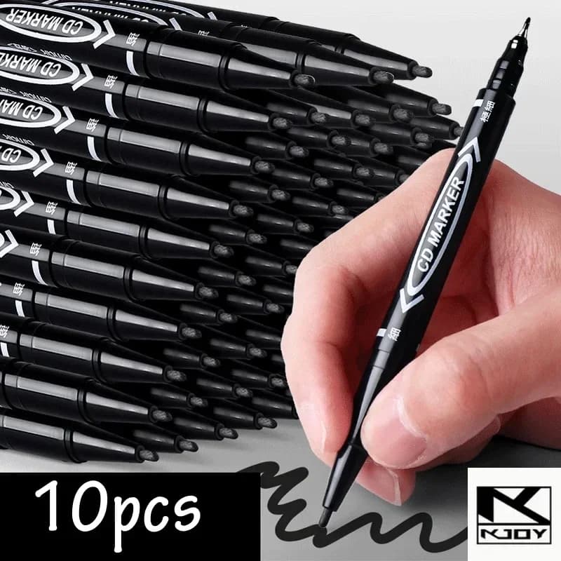 kkjoy Permanent Paint Markers Double Tip Design for Wood Metal Glass Plastic