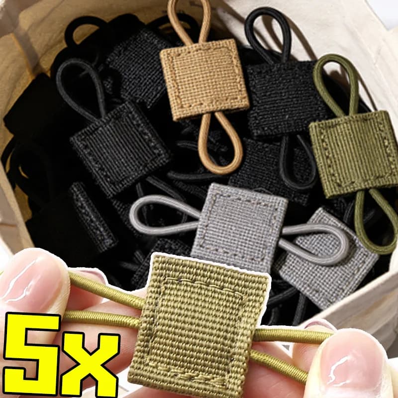 Clip di Fissaggio Tattico in Nastro Elastico Morbido per Zaino, Gilet, Tubo Idratazione, Antenna, Torcia e Attrezzatura