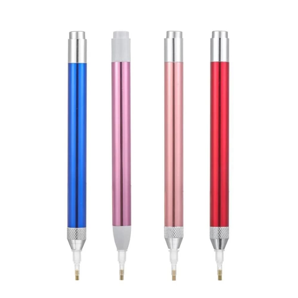 Penna per pittura con diamanti a LED con luce, strumento per arte con diamanti 5D per pittura con diamanti fai da te, arti e mestieri delle unghie (batterie non incluse)