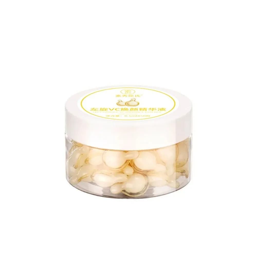 50 Pezzi/Flacone Siero Viso alla Vitamina C per la Cura della Pelle, Crema Idratante Profonda Rassodante Illuminante Antirughe