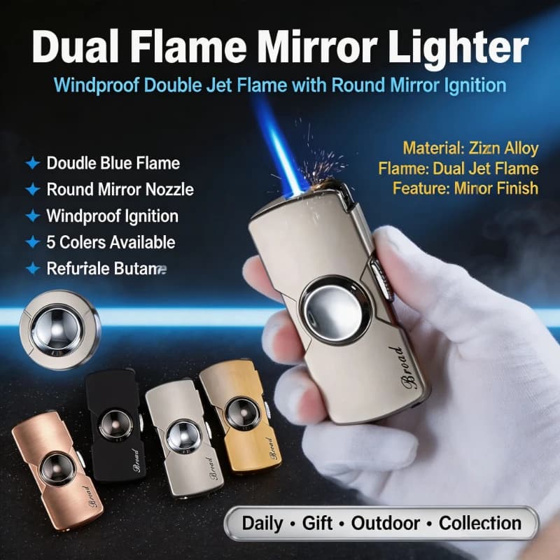New 2-in-1 Fidget Spinner Flint Wheel Lighter Metal Windproof Butane Refillable Stress Relief Pocket Toy Gift for Men Tool