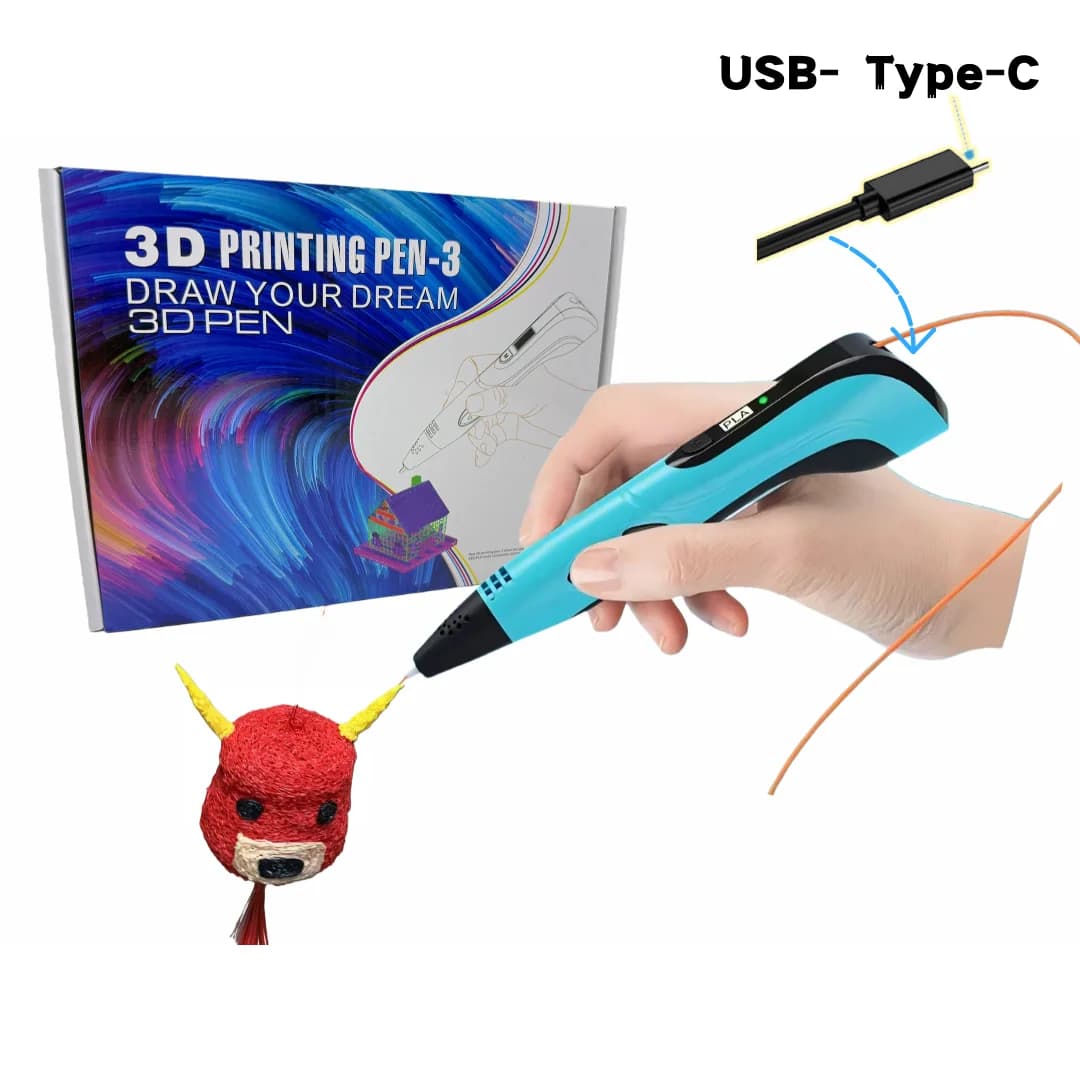 New 3D printing pen, 3D pen set suitable for children, PLA filament, birthday for children or Christmas gift