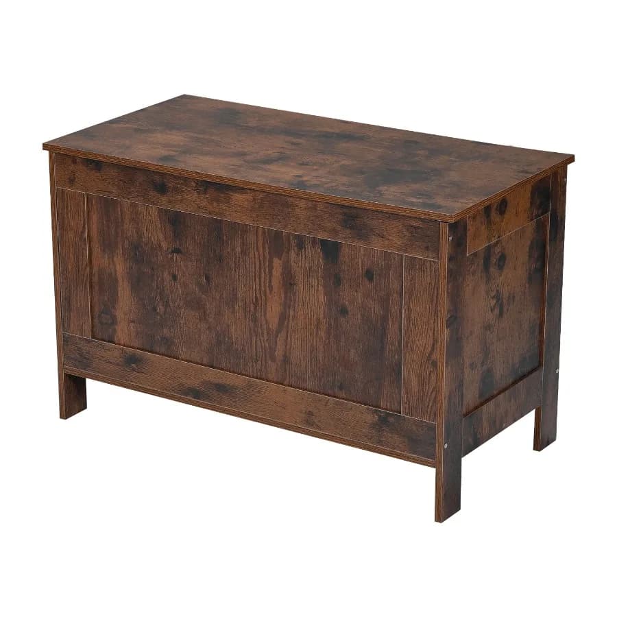 Storage Bench Toy Box Chest Wooden MDF Bottom 29.69 x 15.31 x 18.90 in Brown
