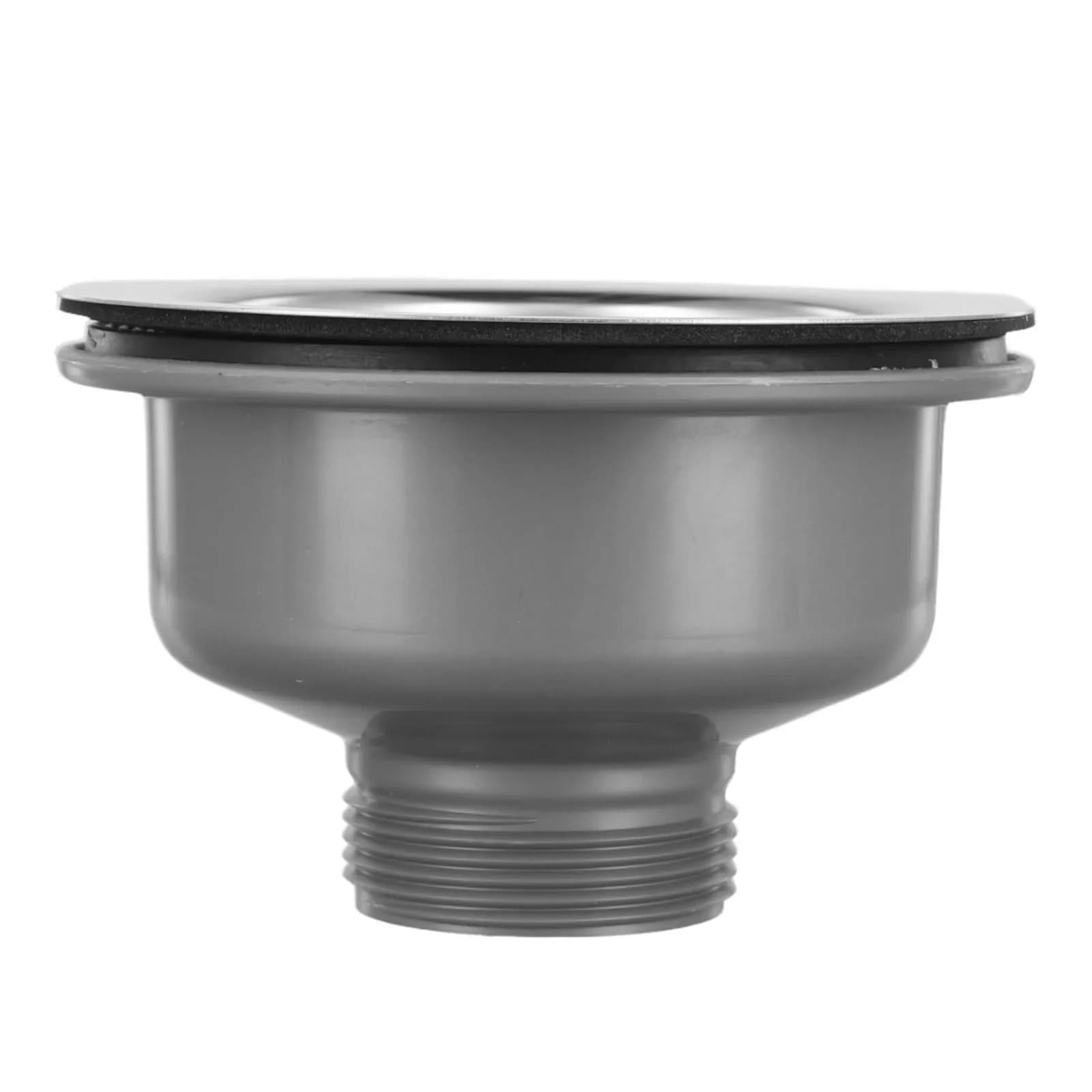 Flangia in acciaio inossidabile da 114 mm compatibile con il kit di scarico per mini cestello filtro per rifiuti, per fori di scarico standard per lavello da cucina