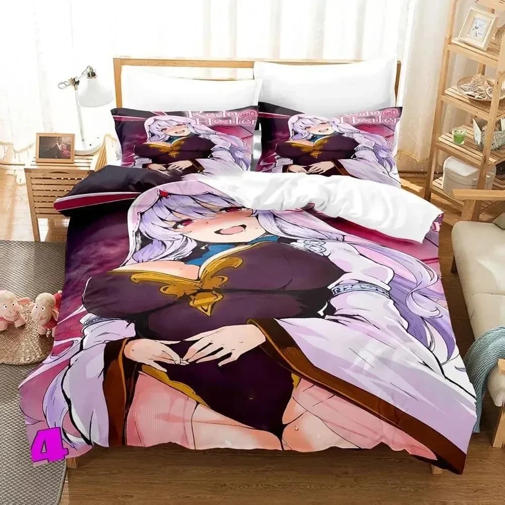 Anime Redo of Healer Comfortable duvet pillow Federa Bed linens Decorating bedroom for children