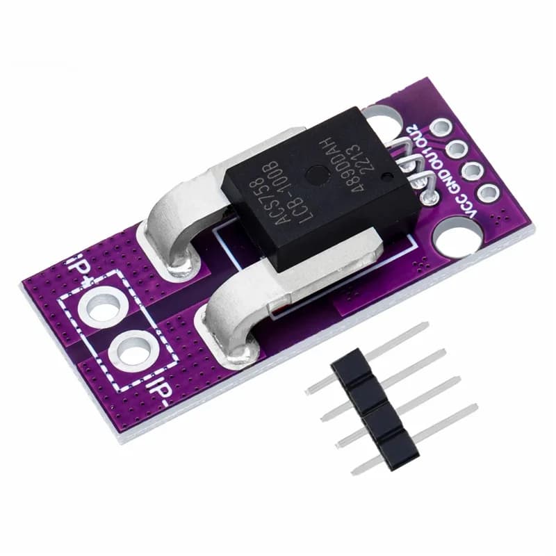 ACS758LCB-050B/100B/200B-PFF-T 50A 100A 200A Analog AC DC Linear Current Sensor Module 3.3V-5V for Arduino RC Connect Model