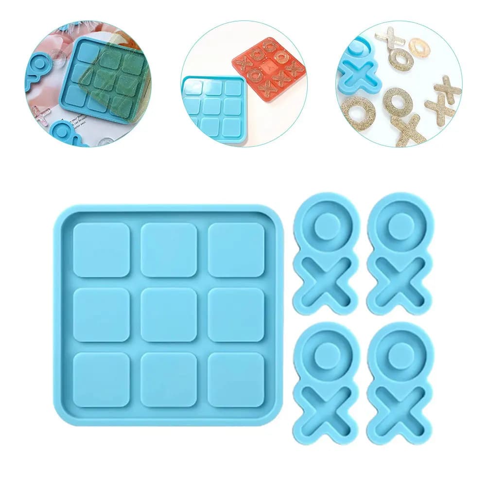 Set di Stampi in Silicone per Giochi da Tavolo, per Pezzi degli Scacchi, Stampi in Resina Riutilizzabili e Flessibili, Kit per Creazione di Giochi da Tavolo Fai-da-Te