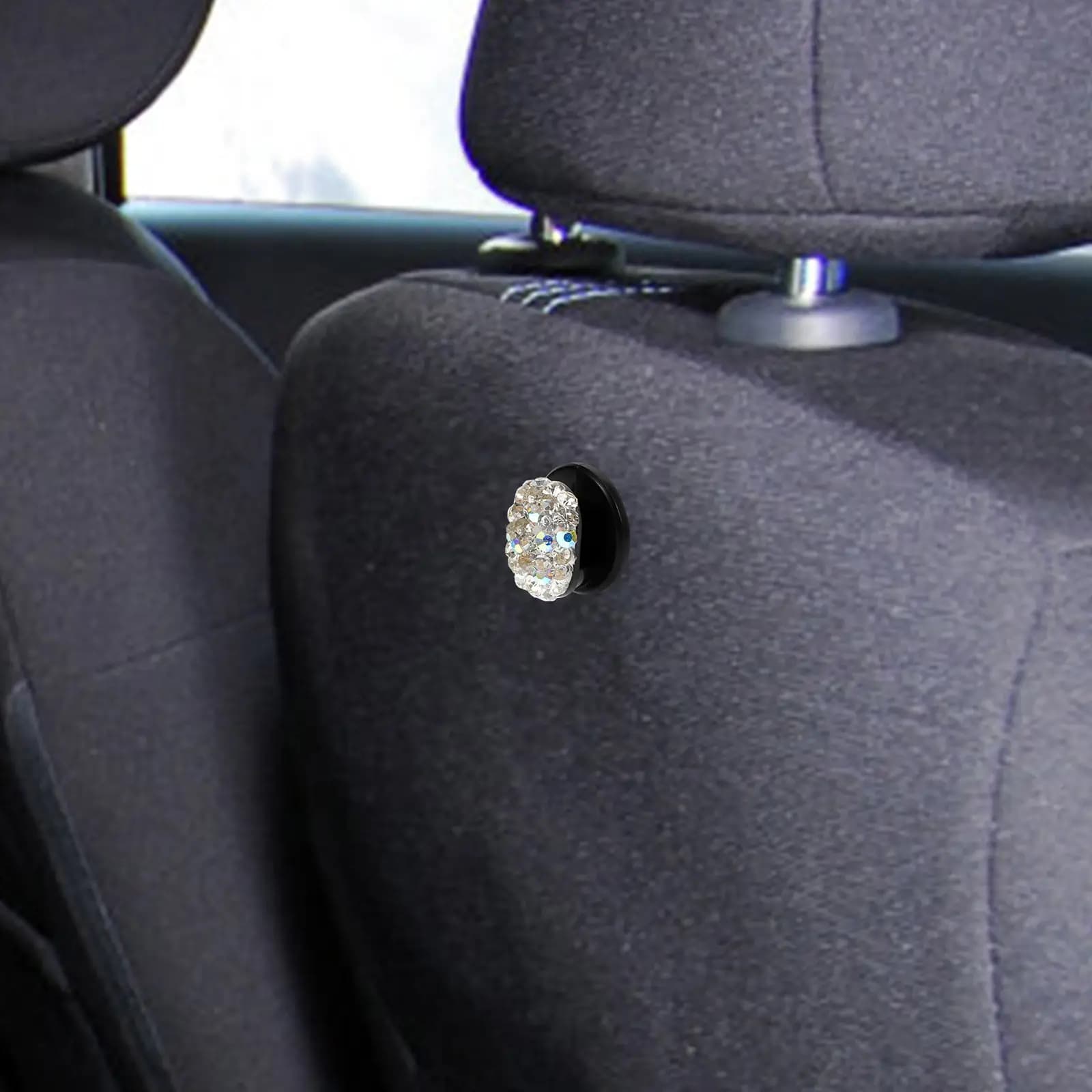 Gancio per Auto con Strass, Adesivo, per Cruscotto e Sedile, Organizzatore Portaoggetti, Portachiavi, Accessori Interni Auto