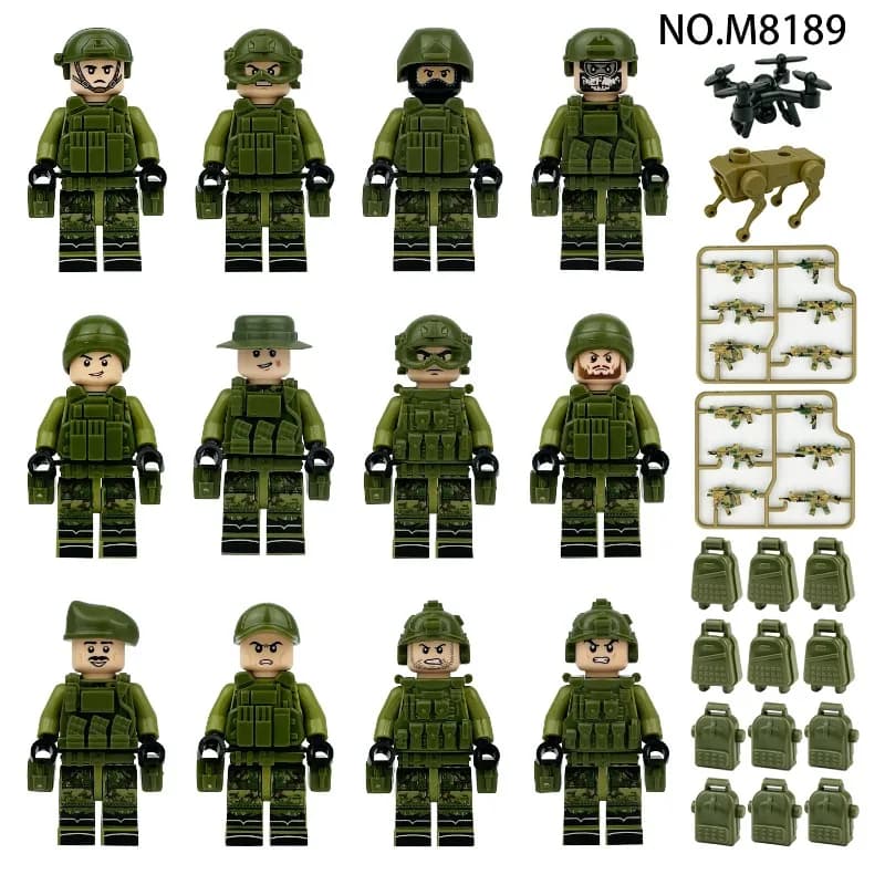 M8189 M8086 Russian Miniature Field Troops Drone Children Assemble Small Particle Building Block Toys