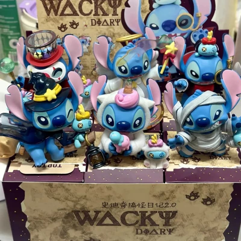 Originale Genuino Disney Stitch Strano Diario 1.0 Wacky Diary 2.0 Cieco Scatola Da Collezione Anime Desktop Decor Giocattoli Regali Di Compleanno