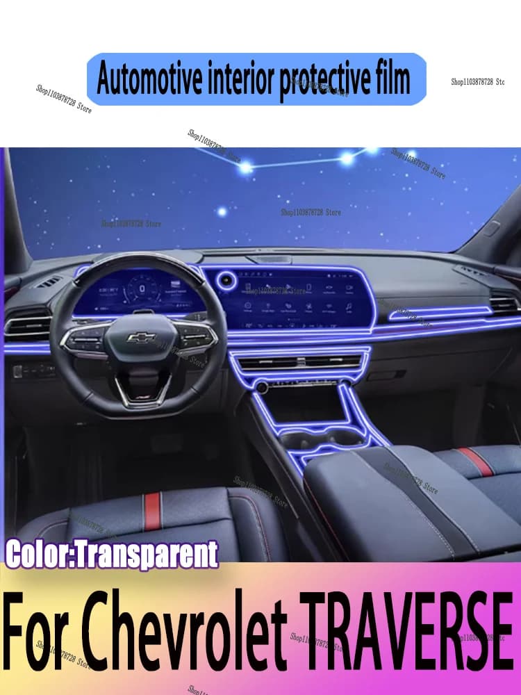 Pellicola Protettiva in TPU Anti-Graffio per Pannello Cambio e Schermo di Navigazione per Chevrolet TRAVERSE (2025-2026)