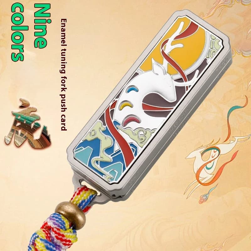Trendy Court EDC Campana in metallo Forchetta Giocattoli magnetici per alleviare la pressione Cervo a nove colori Antistress Fidget Spinner Pezzo portatile