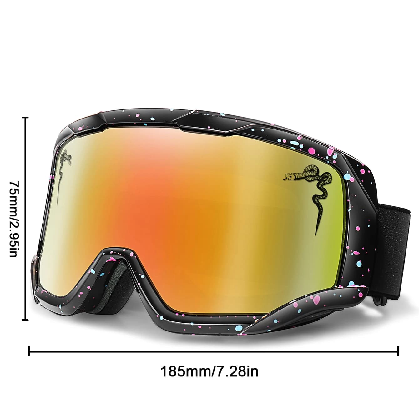 Occhiali da motoslitta di nuovo stile occhiali da neve occhiali da Snowboard da sci a doppio strato Sport all'aria aperta ciclismo Googles UV400