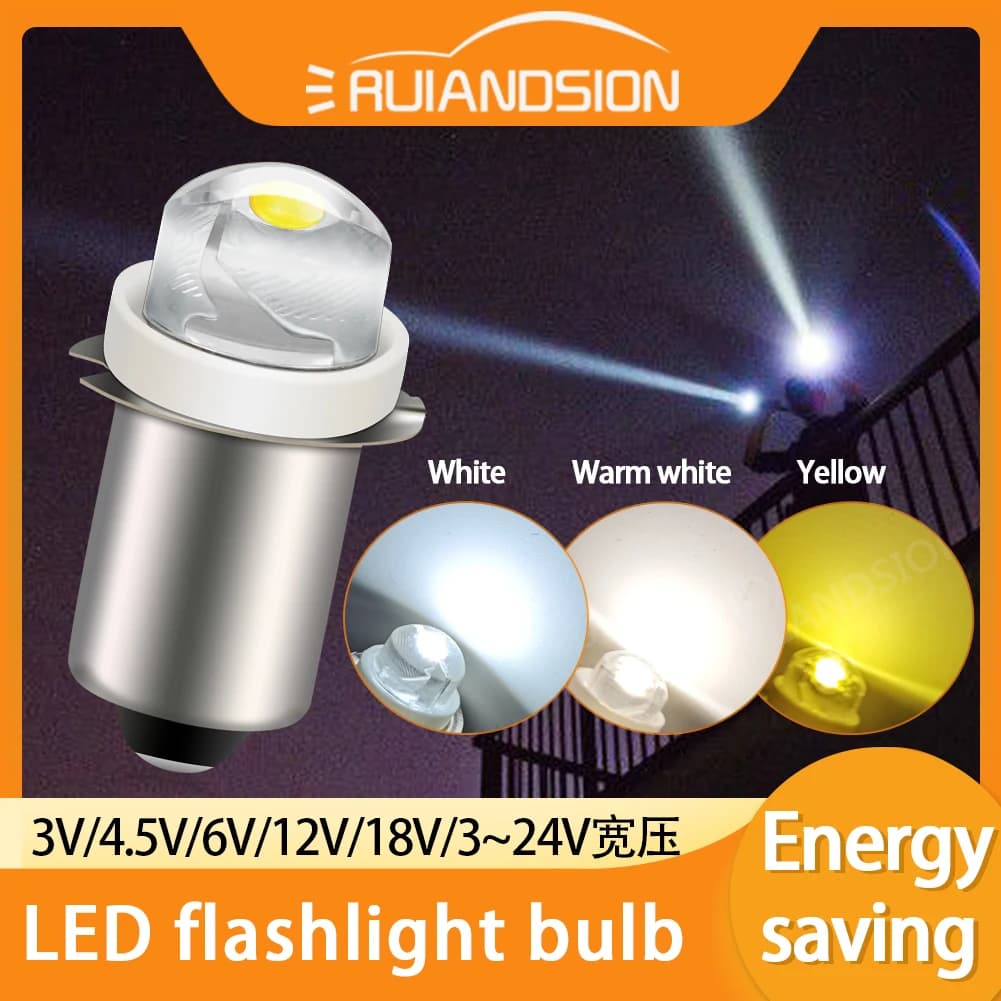 1PC Maglite LED Flashlight Lampadine For Interior of Flashlight Spot Lampadina P13.5S PR2 0.5W 90Lm E10 Hot/White 3V 4.5V 6V 9V 12V 18V