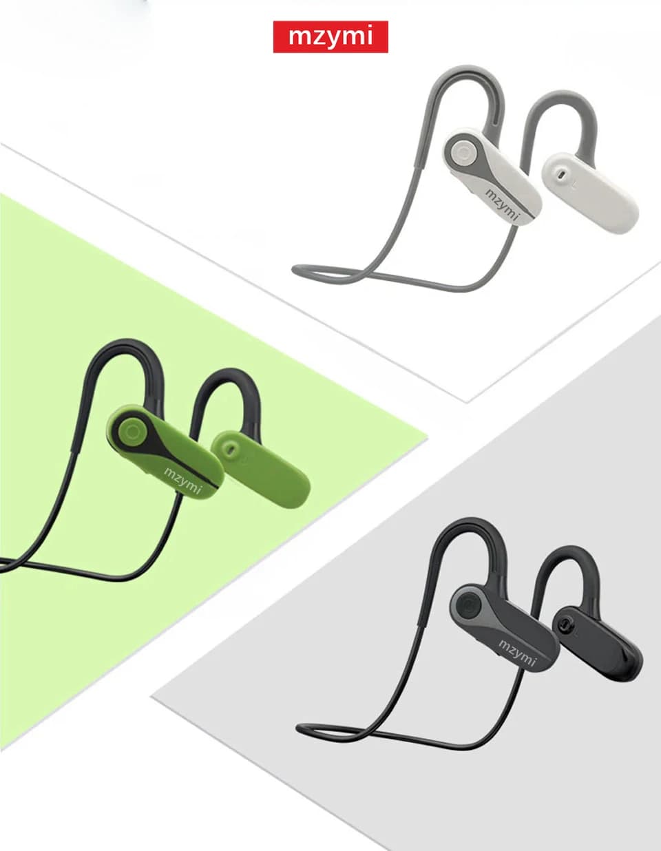 Mzymi B8 Neckband Bluetooth 5.3 Headphones Air Conduction In-Ear Headset Wireless Stereo Earbuds TWS Sports Earphone For XIAOMI
