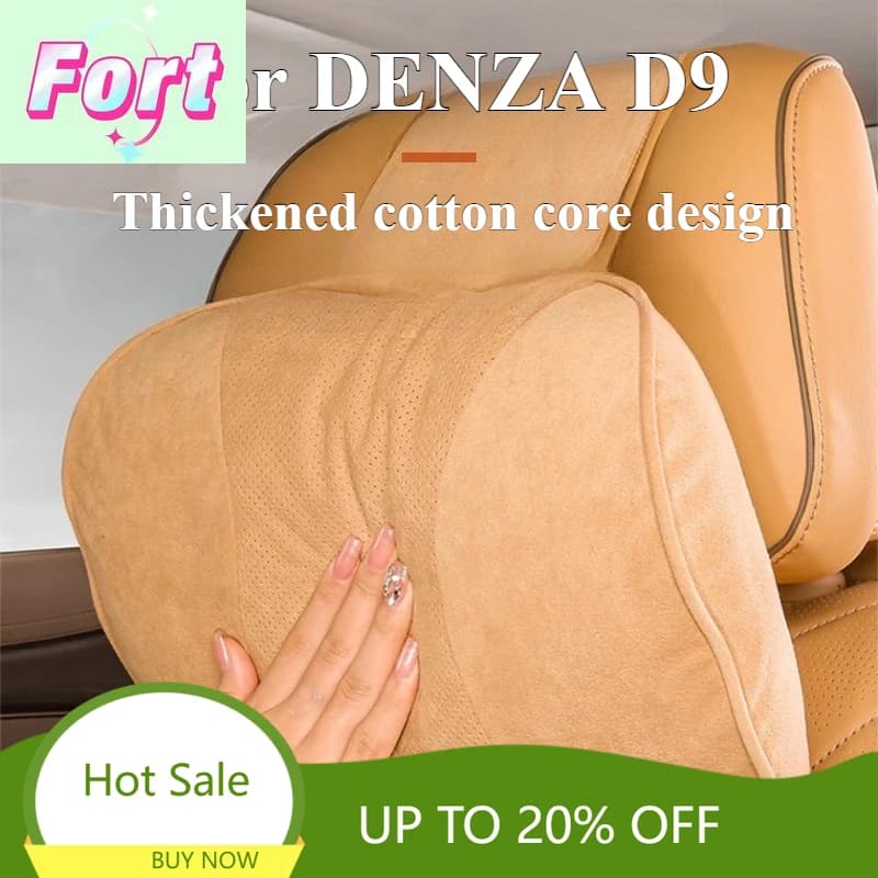 New For DENZA D9 Headrest Neck Pillow Lumbar Waist Support Car Pillow Car Seat Backrest Accessories Ergonomic Seat Interior Cush