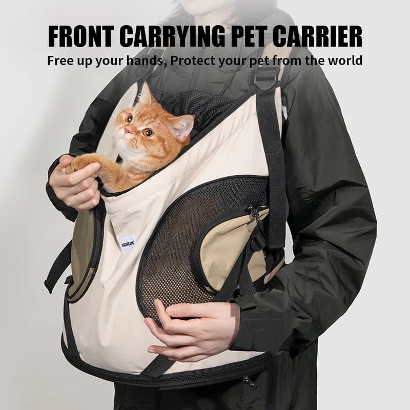 Zaino porta animali domestici frontale, borsa a bolle traspirante per cani e gatti per borsa a tracolla da escursionismo da viaggio all'aperto