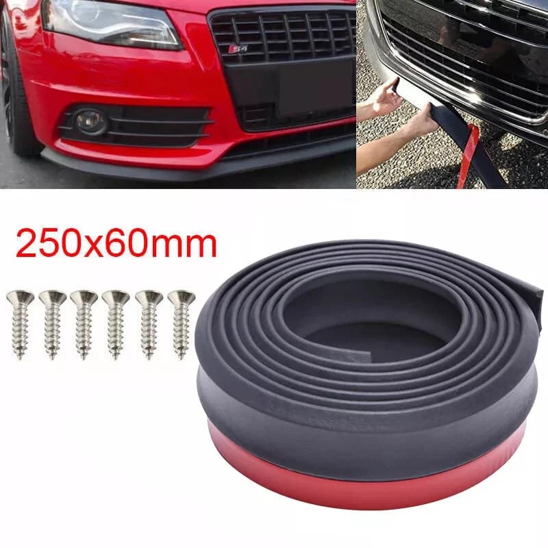 Universale per auto paraurti anteriore labbro splitter spoiler gonna in gomma protezione BodyTrim paraurti labbro striscia labbro laterale auto modanature esterne