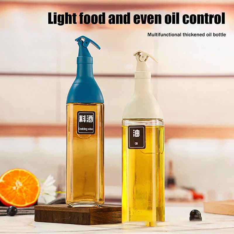 Set di bottiglie di olio in vetro quadrato da cucina, galhetta ricaricabile per olio, aceto, per condimenti da cucina