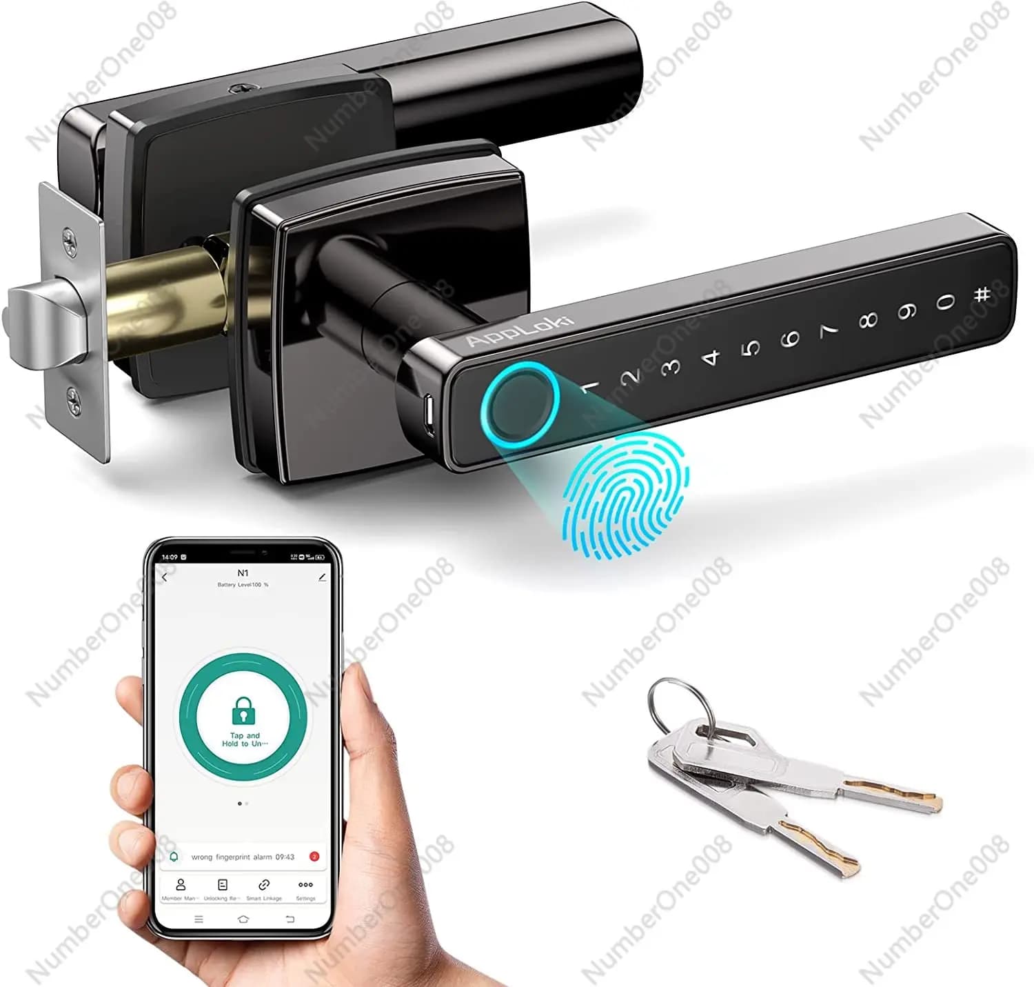 Smart Lock elettronico intelligente senza chiave con impronta digitale con telecomando e accesso tramite password