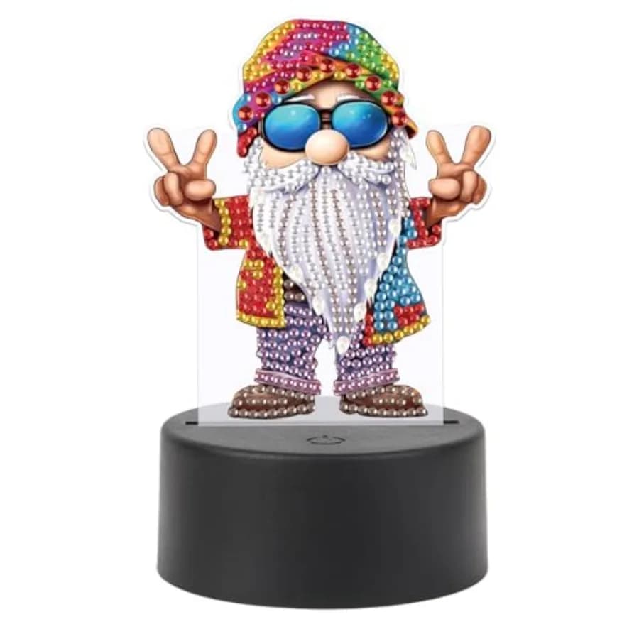 Diamond Painting Night Light Diamond Art Table Lamp Gem Art LED Lights Gem Painting Desk Lamp Mosaic Kits for Adults DIY Kits f