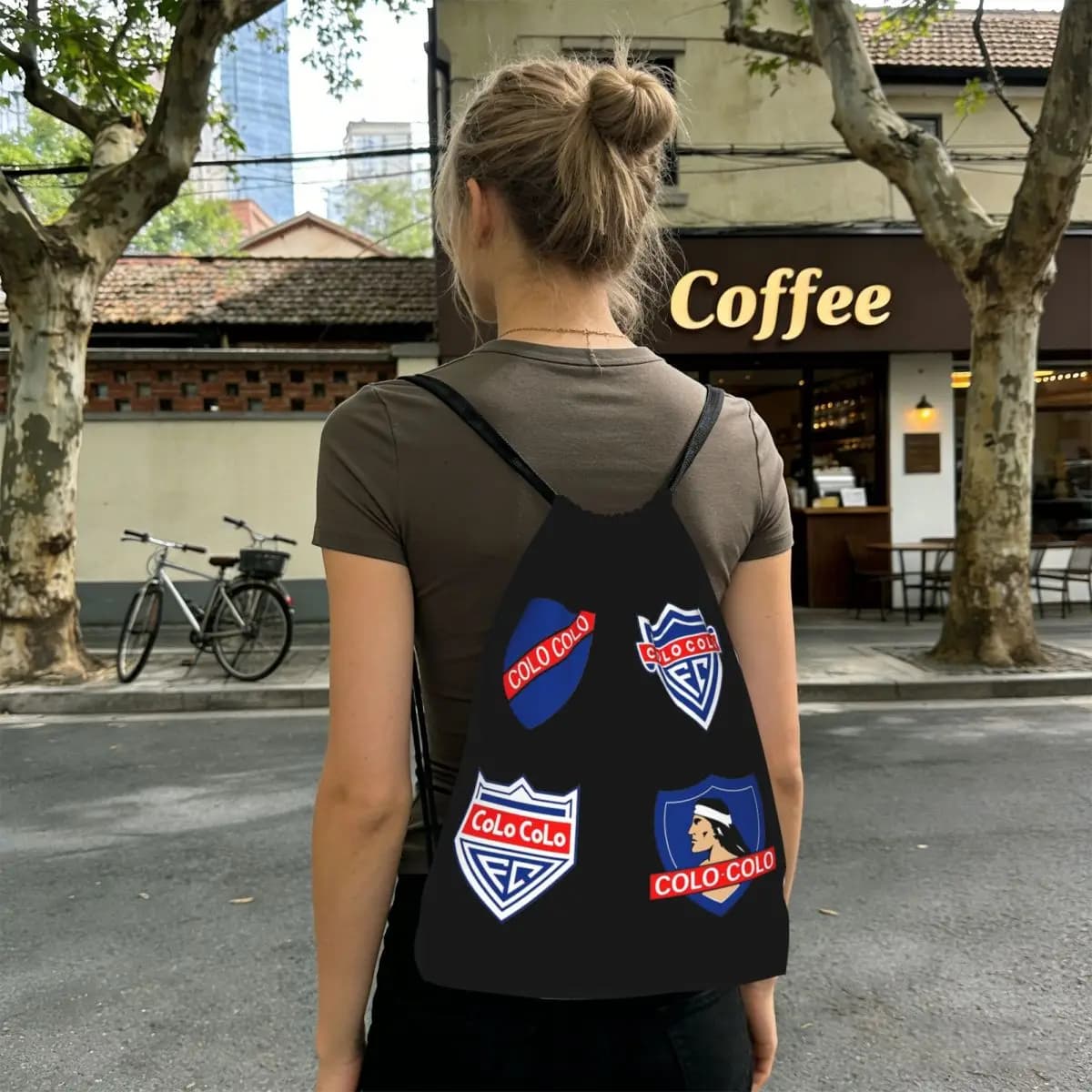 Social Y Deportivo Colo-Colo Backpacks Casual Drawstring Bags Sports Bag Book Bags for Man Woman School
