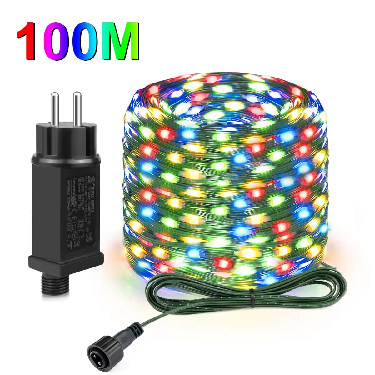 50M 100M 24V LED Christmas Lights Green Wire Leather Fairy Lights String Waterproof Outdoor Garden Party Wedding Garland Decor