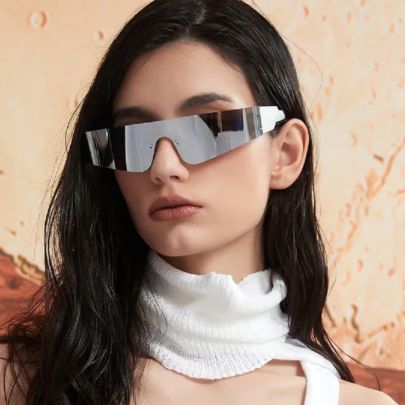 Nuovi Occhiali da Sole Sportivi alla Moda per Donne, Stile Cyberpunk Senza Montatura, Protezione Anti-UV, Occhiali da Guida UV400 per Uomo, Oculos De Sol