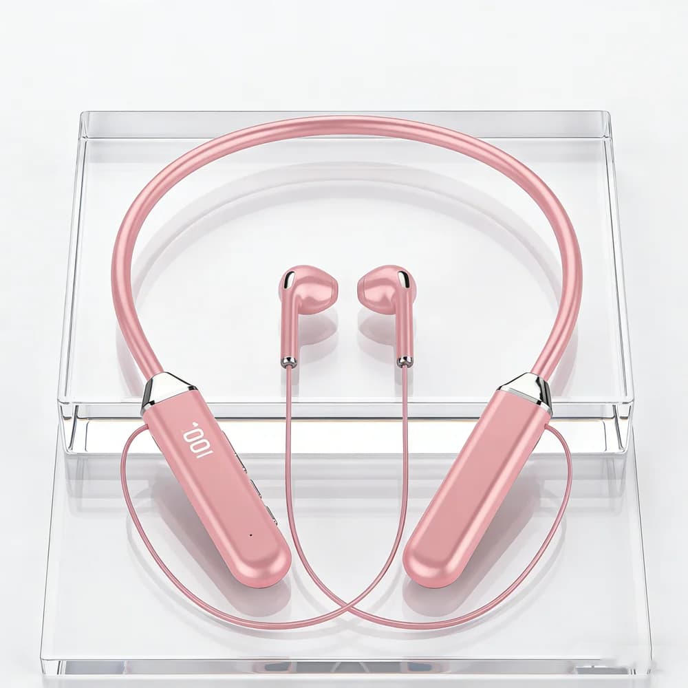 Cuffie Wireless TWS Magnetiche con Fascia da Collo, Auricolari Bluetooth 5.3, Cuffie Sportive Impermeabili per Corsa con Microfono
