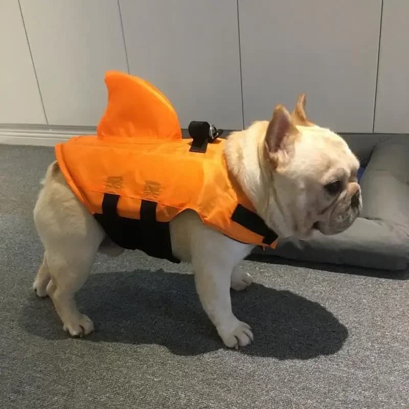 Shark Fin Dog Life Jacket Puppy Life Jacket Adjustable Dog Swimming Safety Jacket with Handle Dog Surfing Vest Pet Dogs Clothes