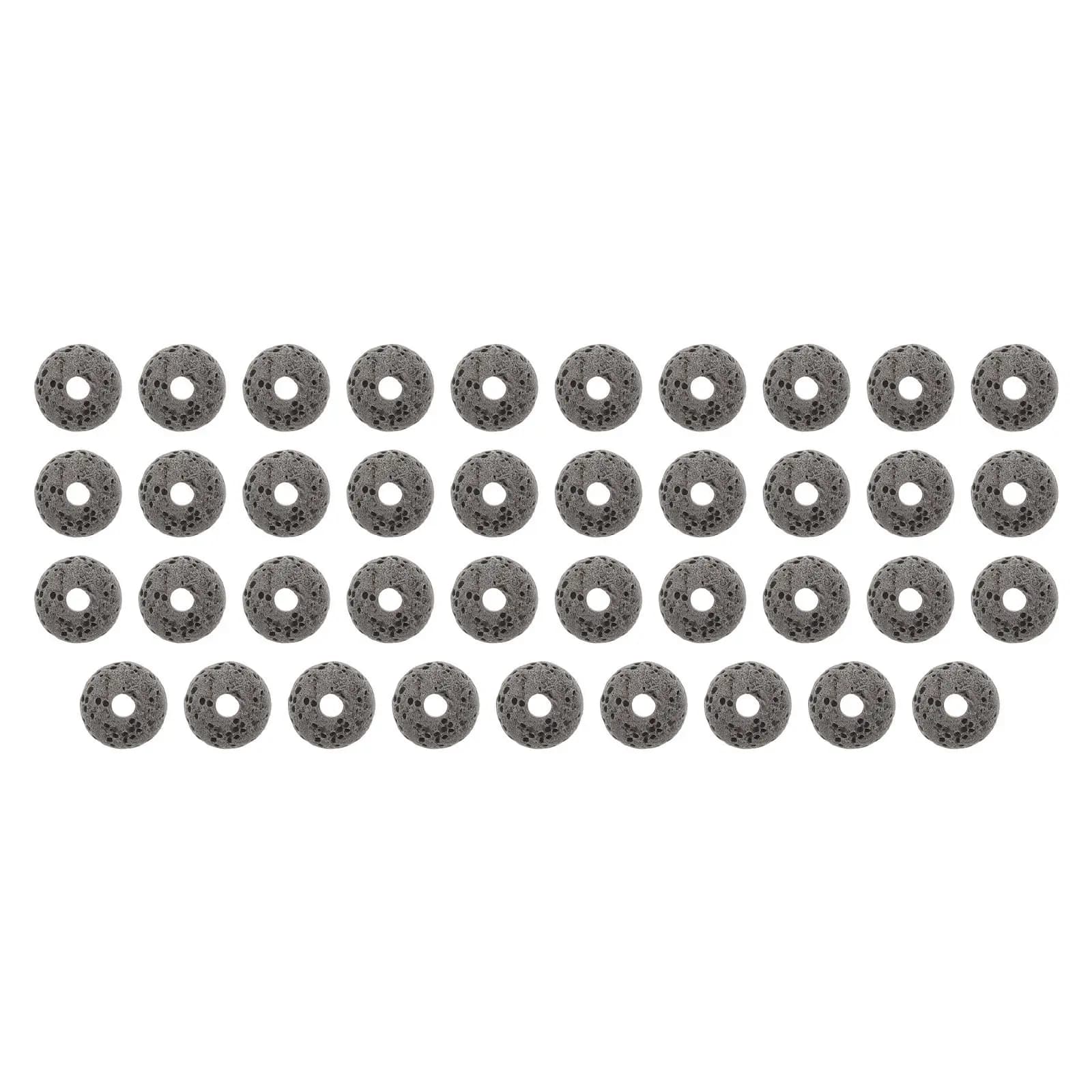 39Pcs Lava Rock Beads Black Volcanic Stone Diffuser 8Mm Essential Oil Diffusing Stones DIY Yoga Bracelet Spacer Aromatherapy