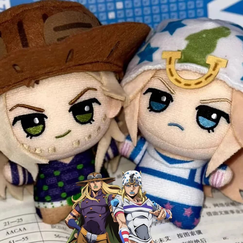 Portachiavi Anime JOJO STEEL BALL RUN, Bambola di Peluche di Jonathan Joestar, Ciondolo per Zaino, Decorazione per Portachiavi