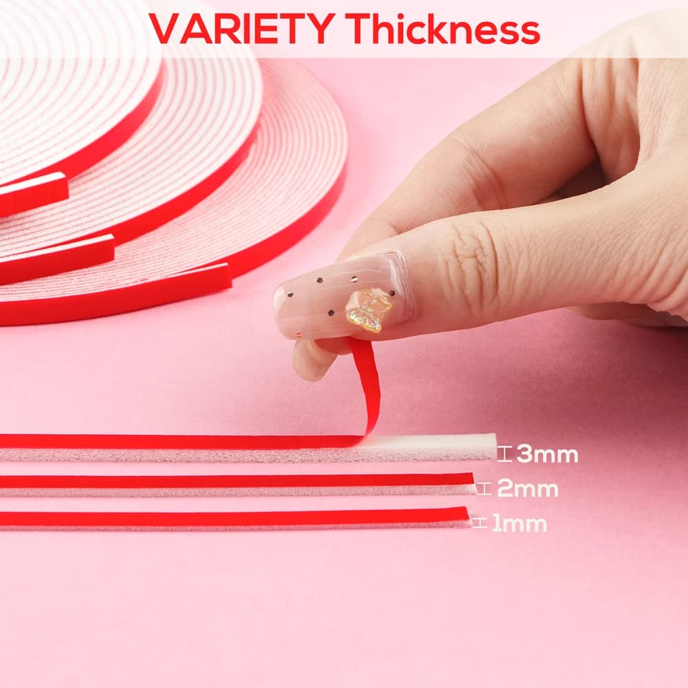 1mm/2mm/3mm thick adhesive foam roll to add 3D Stciky foam tape size for Shaker boards making supplies