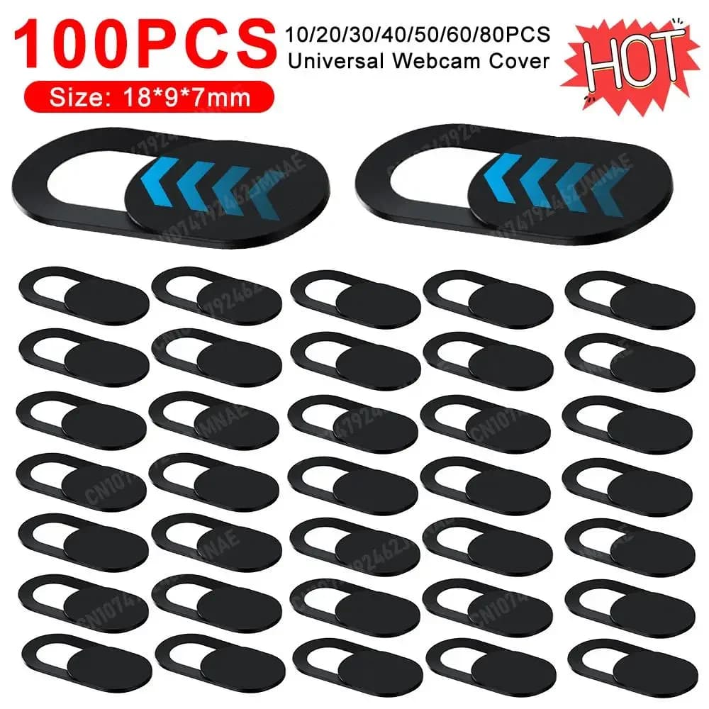 10-100PCS WebCam Cover Magnete Slider Universal Plastic Antispy Photo Camera Cover For Computer Laptop iPad PC Macbook Privacy Adhesive