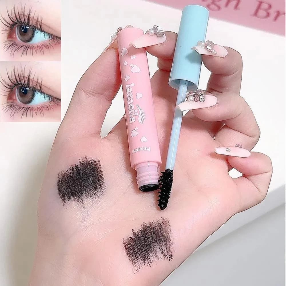 Long-wearing waterproof eyelash mask, 3D effect, for naturally curved eyelashes and that do not fade, cosmetics for eyes.