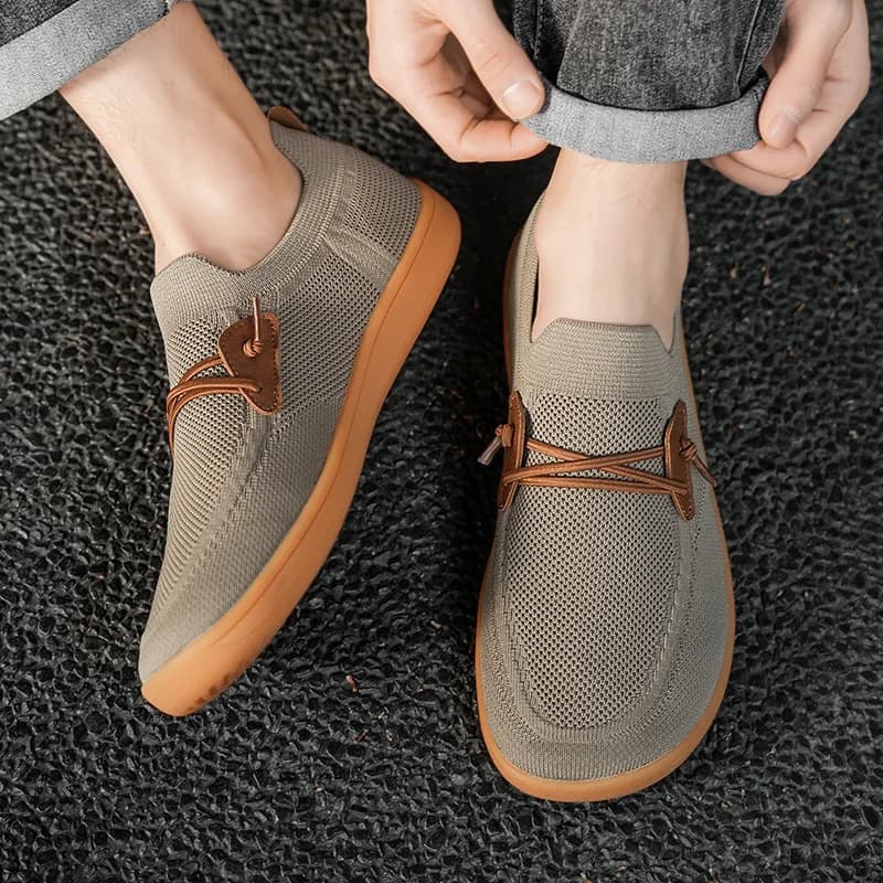 Scarpe da ginnastica da uomo a passo largo, a caduta zero, leggere e traspiranti in maglia, comode per camminare, allenarsi in palestra e per la vita quotidiana