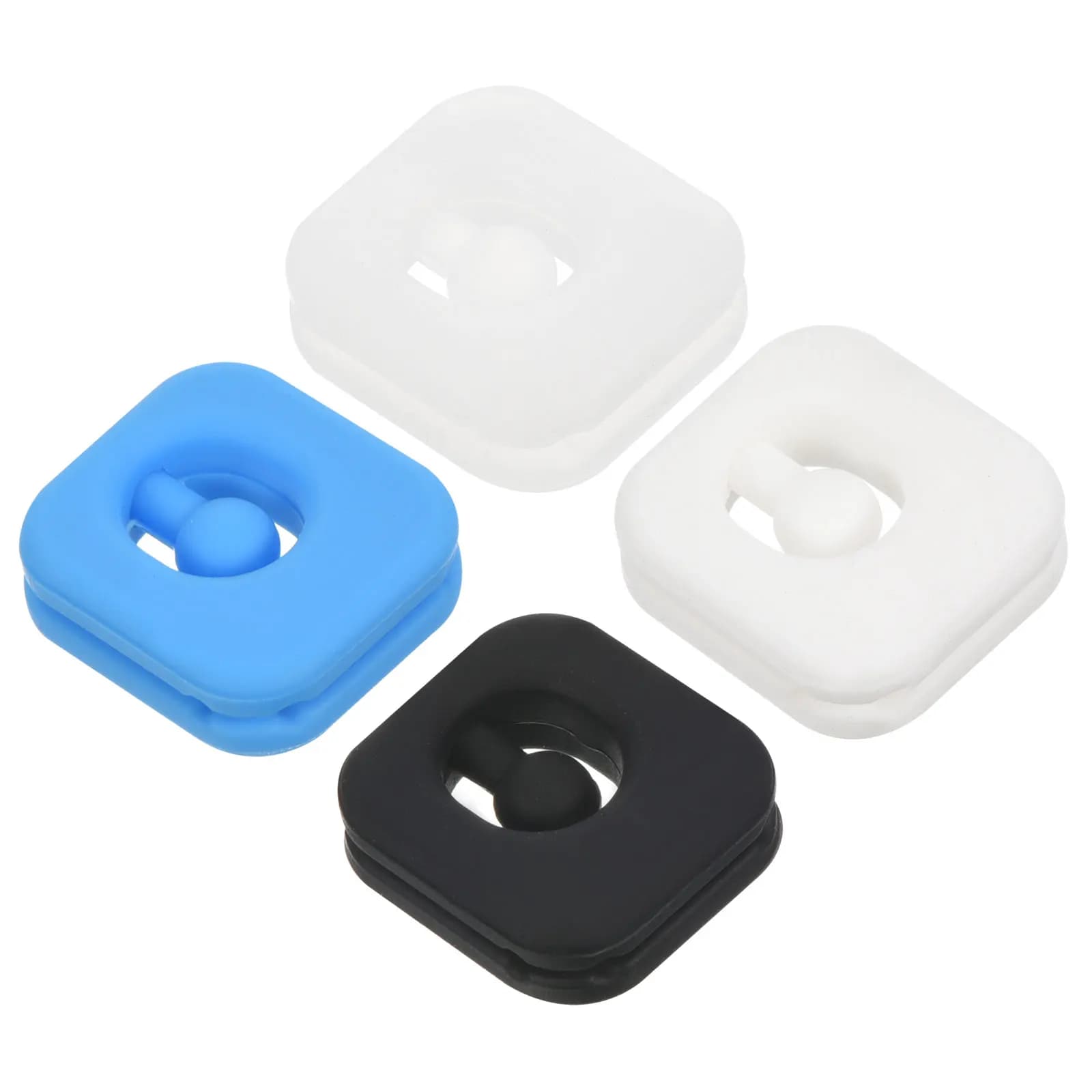 2/4pcs Tennis Shock Absorber Shape Vibrations Square In Silicone Shock Absorber String Clasp Depreciation Tennis Rack Reduce Vibrations