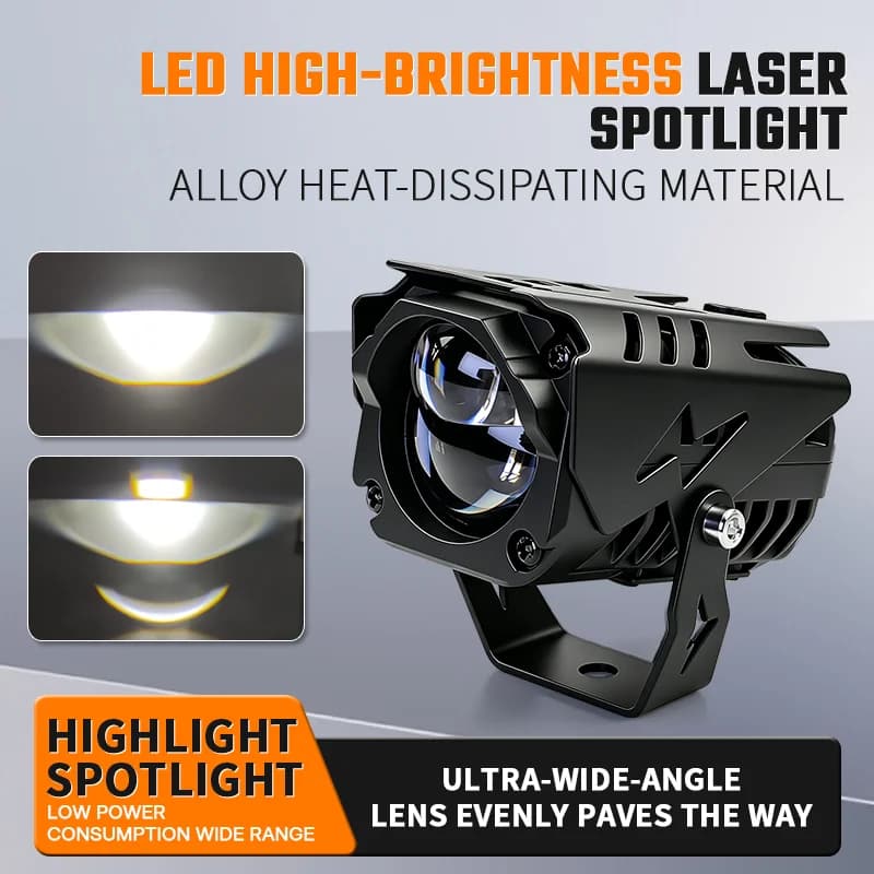 Faro da Lavoro per Moto, Luci di Guida, Fendinebbia a LED 80W 6000K per ATV, Camion, Moto da Cross, SUV, UTV