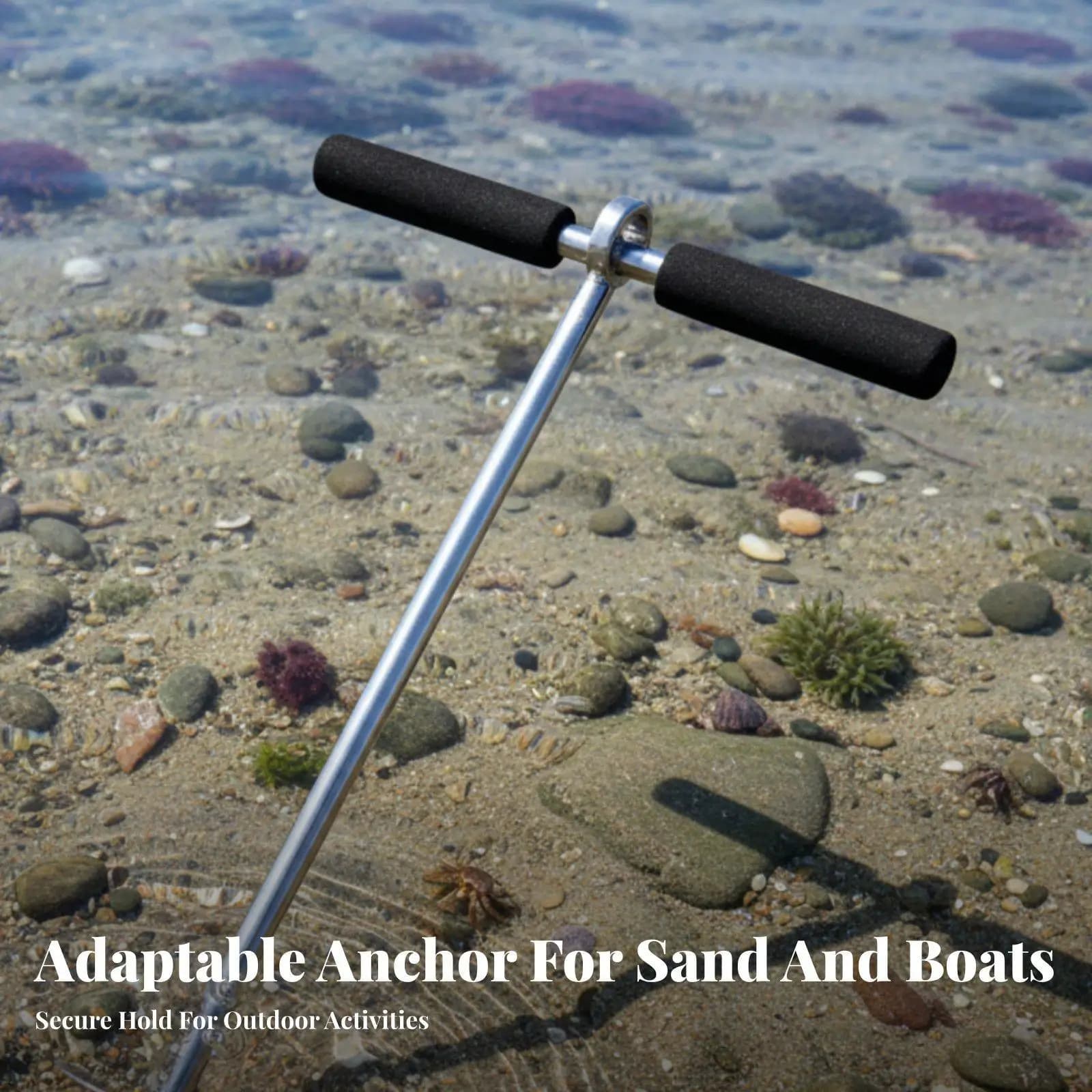 Stainless Steel Sand Anchor Corkscrew Boat Mooring Kit for Shallow Water Kayak Pontoon and Shoreline