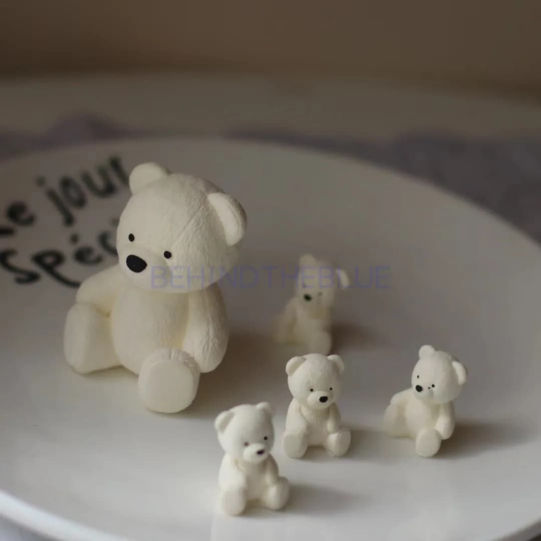 3D peluche orso Silicone gesso aromaterapia stampo animali fai da te torta di natale fondente stampo casa partito artigianato resina Aroma cera stampo