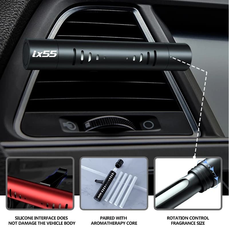 Car Air Outlet Perfume Aromatherapy Clip Air Freshener Auto Accessories For Hyundai Tucson IX35 I30 I20 Genesis GDi Coupe