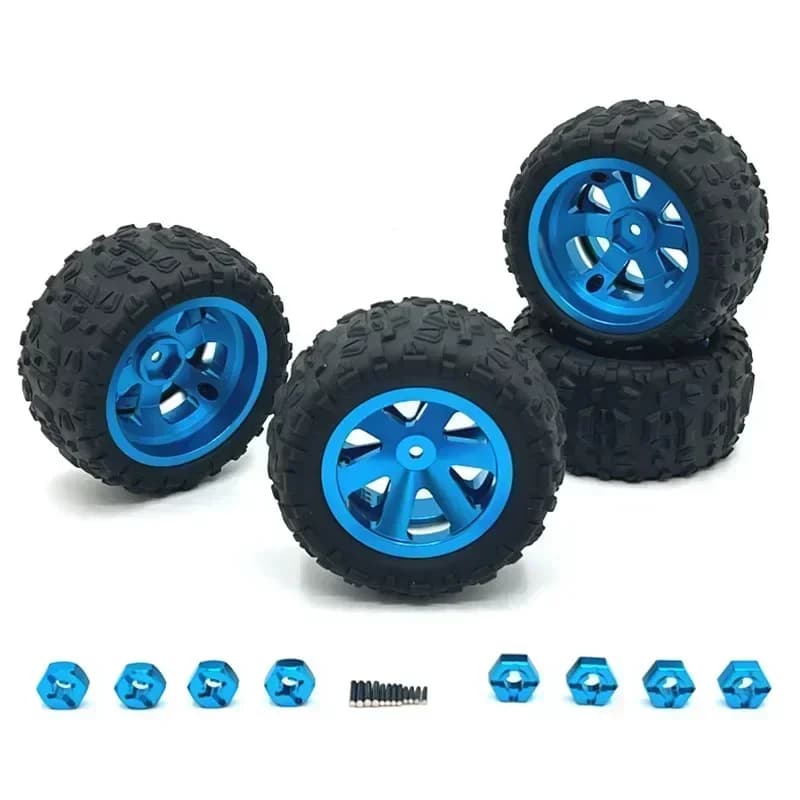 Cerchioni in metallo da 86 mm Pneumatici Ruote da rally per MJX 16207 08-09-10 14210 WLtoys 1/16 A959 144001 10 1/12 124017-18-19