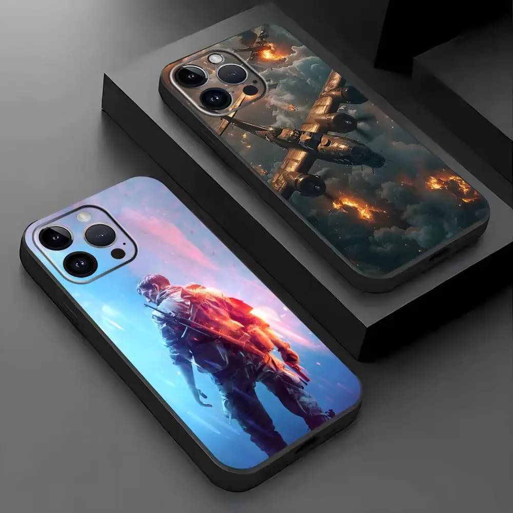 Hot Classic game B-Battlefield V Phone Case For iPhone17 16 16e 15 14 13 12 11Plus Mini Pro Max Soft black Shockproof Cover