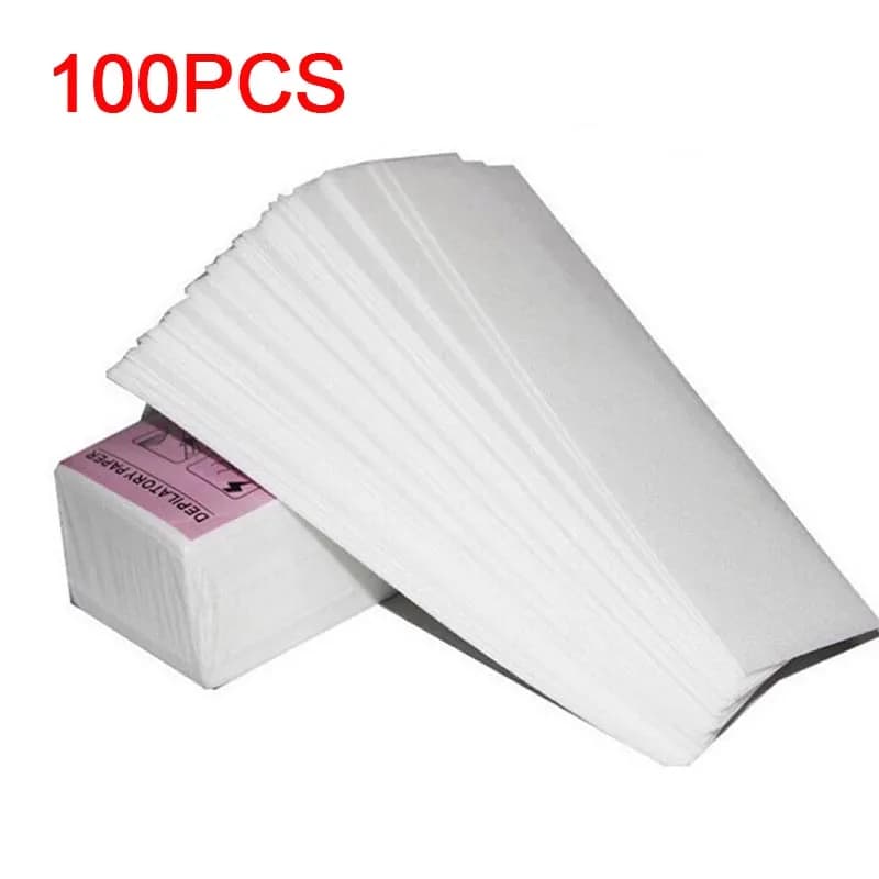 Nuovo 200/100 pz Strisce Ceretta Fascia di Cera di Carta per Ceretta Nastro di Carta Per Depilare con Cera Strisce di Cera Depilatoria Lz01