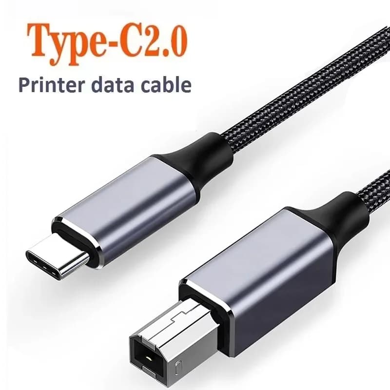 USB Type-C to USB Type B 2.0 High Speed Cable For MacBook Pro HP Canon Brother Epson Dell Printer Type C Printer Scanner Cable