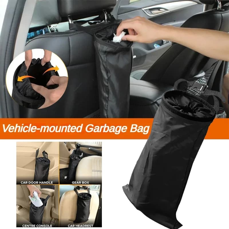 Bidone della spazzatura per auto cestino per auto in tessuto Oxford multifunzionale appeso sedile posteriore sacchetto di immagazzinaggio cestino organizzatore accessori per auto