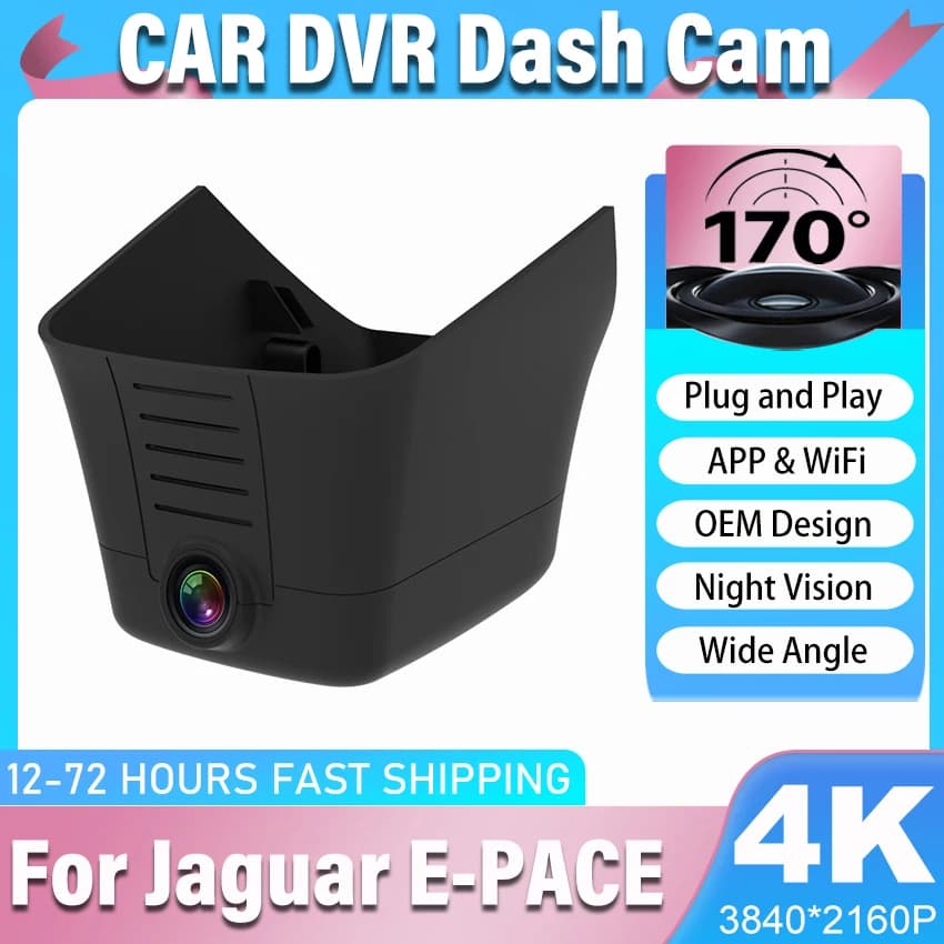 For Jaguar E-PACE 2024 2025 Front and Rear plug and Play Dash Cam for Car Camera Recorder Dashcam WIFI Car Dvr Recording Devices