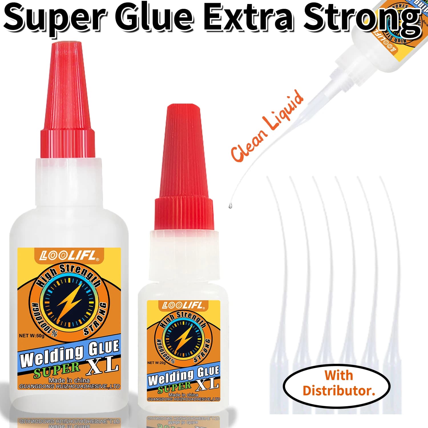 LOOLIFL Colla super forte da 50g, colla oleosa per saldatura ad alta resistenza, adesivo istantaneo universale forte, adatto per legno, ceramica, metallo fai da te